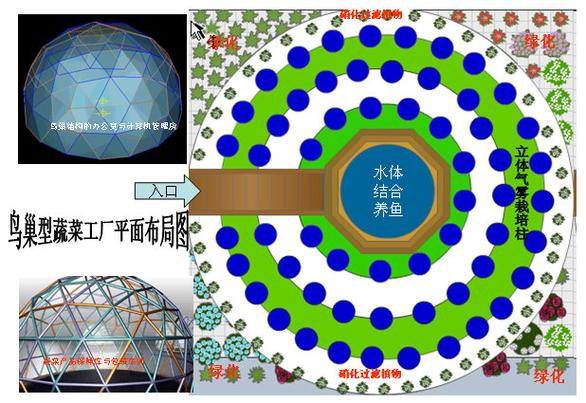 鸟巢型蔬菜工厂平面设计图中国农业硅谷